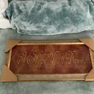 Pictue “I hope you dance” framed antiqued look